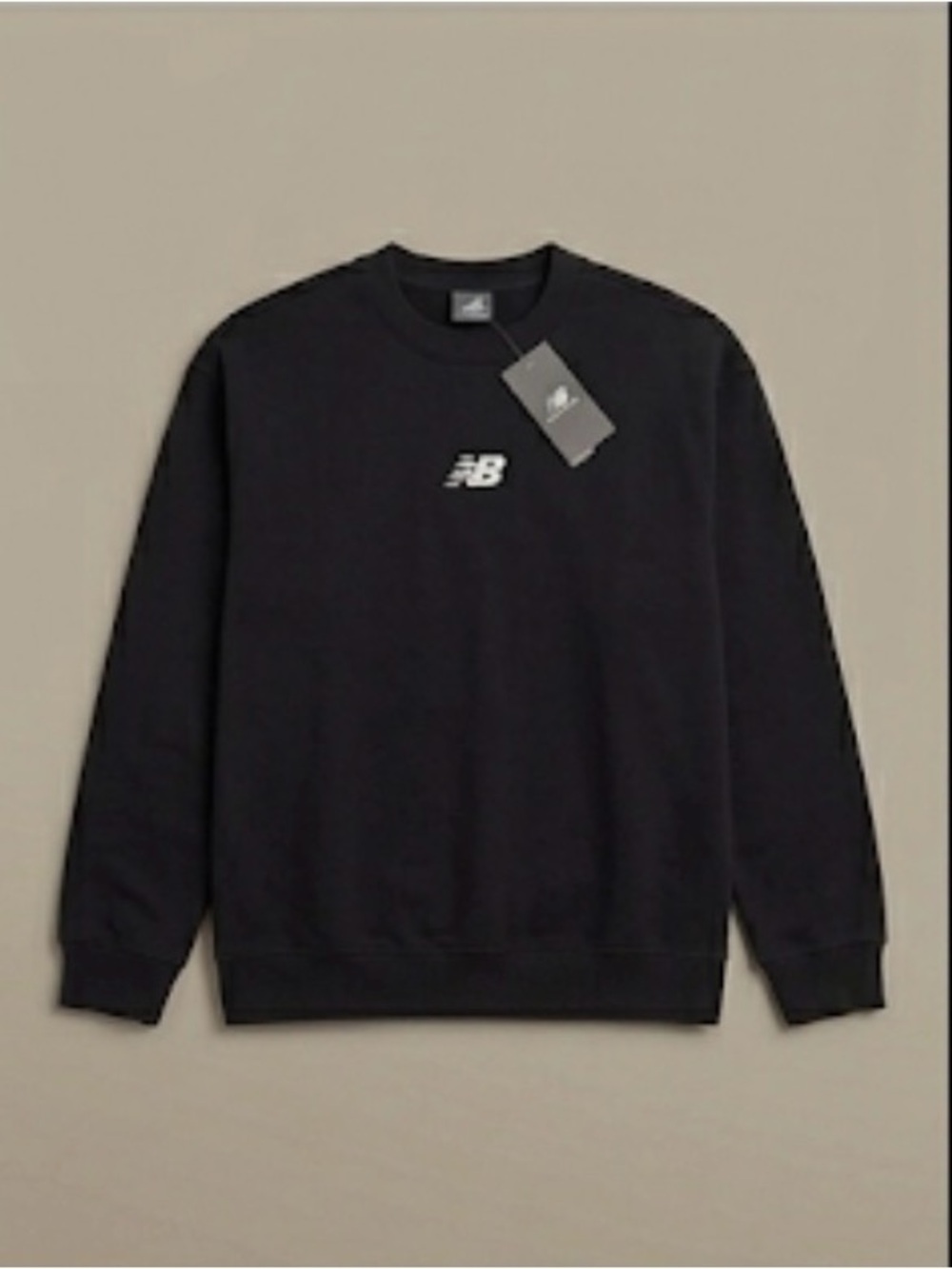 New Balance Black Pullover Sweatshirt with Chest Logo